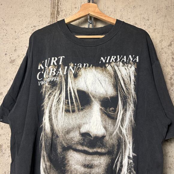 Kurt Cobain RARE 1994 Memorial Nirvana "I Hate Myself" XL Single Stitch Tee - Picture 2 of 5